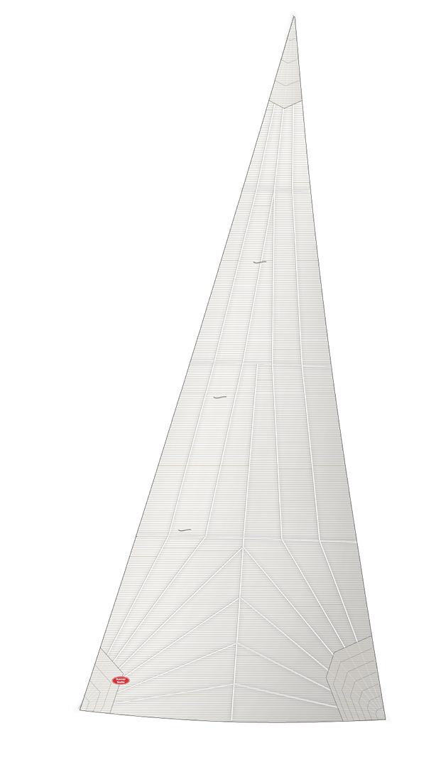 Radial Cut Hanked Ocean Headsail