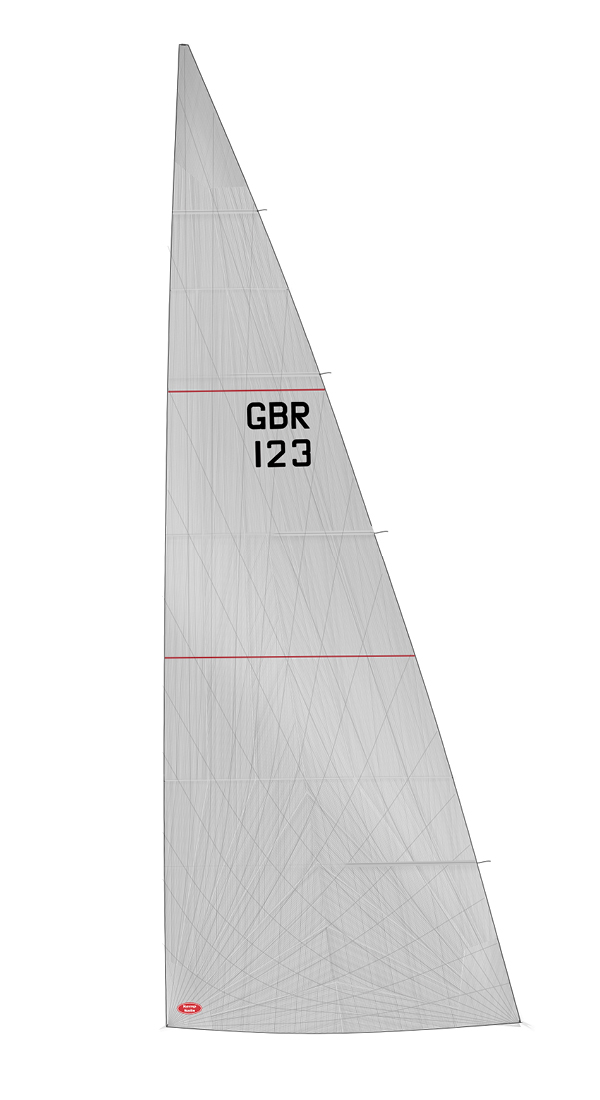 Radial-Cut Membrane Laminate Racing Mainsail